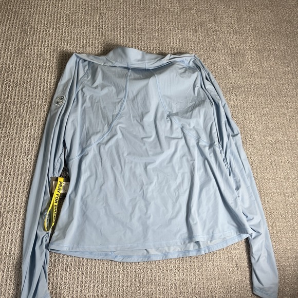 G/Fore Featherweight First Layer Zip Top Olive Womens XL Golf GFore UV Blue NWT - Picture 9 of 11